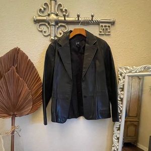 Black genuine leather jacket